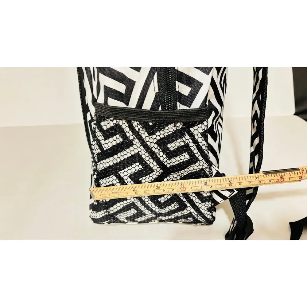 Awesome Retro Chevron black and white full size wide strap backpack weekend bag
